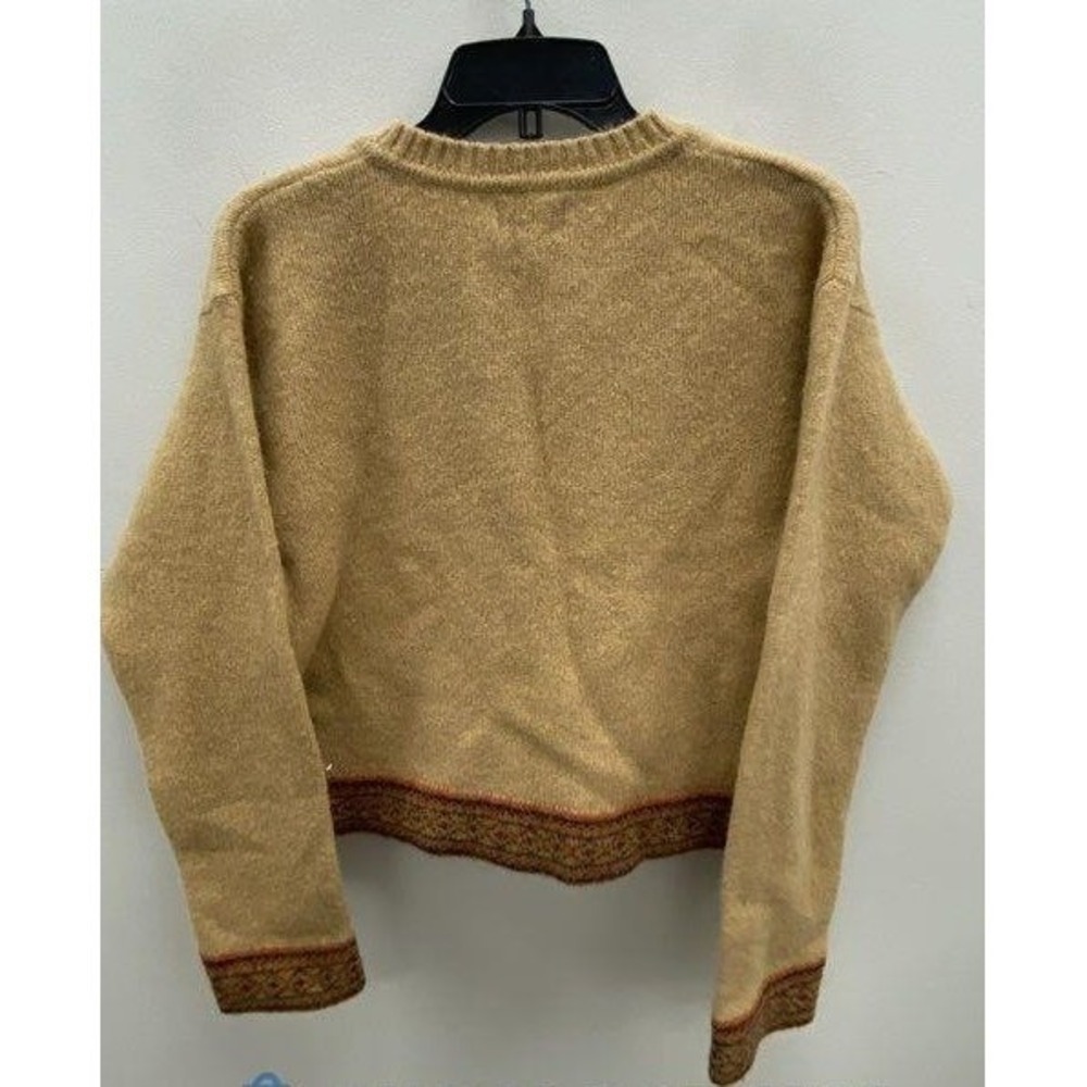 VTG Abercrombie & Fitch Bavarian V Neck Sweater Womens M Shetland Wool Knit NWT - Picture 8 of 8